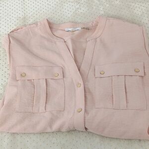 Calvin Klein Pink Button Pastel Blouse